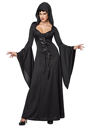 Generique - Dämonisches Hexen-Kostüm für Damen Halloween Vampirin schwarz L (42/44) von California Costumes