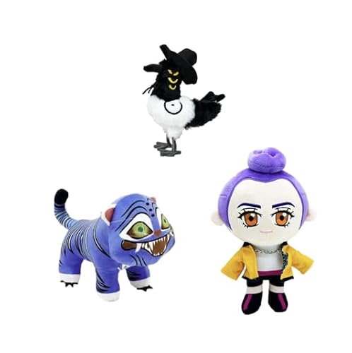 Générique Demon Hunter Tiger Plüschtier, niedliche Tierfiguren, Plüschpuppe, niedliches Cartoon, kreatives Geschenk für Fans (Sussland, 3 Stück) von Générique