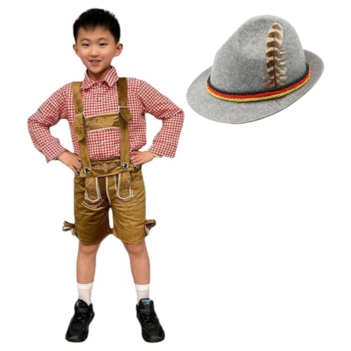 Générique Deutsches Kinderkostüm Oktoberfest für Kindertag Show und Tradition mit Federhut Verkleidung Kinder T243 von Générique