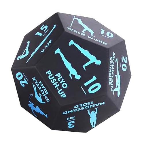 Générique Dice Übung, Fitness-Equipment Dice Game, tragbares Krafttraining-Tool, lustige Übungsherausforderung, ideal für Heimstudio und Workout, 11,9 x 9,4 x 9,4 cm Générique Dice Übung, Fitness-Equipment Dice Game, tragbares Krafttraining-Tool, lustige Übungsherausforderung, ideal für Heimstudio und Workout, 11,9 x 9,4 x 9,4 cm von Générique