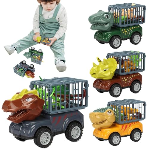 Générique Dinosaurier-LKW – interaktives Dinosaurier-Spielzeug, 4-teilig – Fahrzeuge für Kleinkinder für Bauaktivitäten und Vereine, Kollektion Ingenieurwesen, Abenteuer, Rennen, Park, Spiel in Générique Dinosaurier-LKW – interaktives Dinosaurier-Spielzeug, 4-teilig – Fahrzeuge für Kleinkinder für Bauaktivitäten und Vereine, Kollektion Ingenieurwesen, Abenteuer, Rennen, Park, Spiel in von Générique