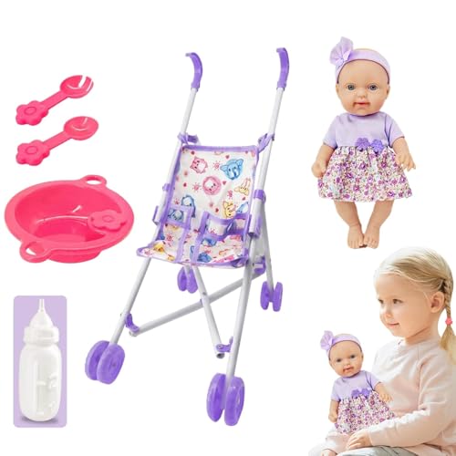 Générique Doll with Stroller, Toddler Doll Set, Pretend Play Doll, Doll Playset, Stroller Doll Set, Realistic Pretend Toy, 25,4 cm Doll, Doll Accessories Set, Kids Set, Pretend Toy, Baby Doll Stroller Générique Doll with Stroller, Toddler Doll Set, Pretend Play Doll, Doll Playset, Stroller Doll Set, Realistic Pretend Toy, 25,4 cm Doll, Doll Accessories Set, Kids Set, Pretend Toy, Baby Doll Stroller von Générique