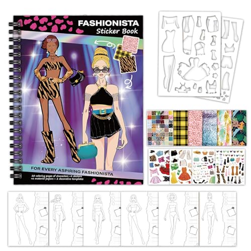 Générique Dress up Sticker Book, wiederverwendbar, Dress-up Kreativity Design Book, Lernspiele interaktiv, Sturdy Creative Play Activity Booked for Preschool Kids Boys Girls Teens Travel Birthday von Générique