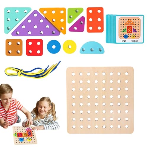 Générique Einfädelspielzeug aus Holz, Einfädelspielzeug aus Holz | Schnürspielzeug aus verschiedenen Blöcken | kreatives Puzzlespiel, pädagogische Lernaktivität für die Générique Einfädelspielzeug aus Holz, Einfädelspielzeug aus Holz | Schnürspielzeug aus verschiedenen Blöcken | kreatives Puzzlespiel, pädagogische Lernaktivität für die von Générique