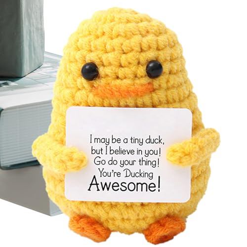 Générique Entenspielzeug mit positiver lustiger Ente, gestrickt, Taschenspielzeug | Häkeln, emotionale Unterstützung, Inspirationale Duck Doll | Handgestrickt für College, Studenten, Frauen, Mädchen Générique Entenspielzeug mit positiver lustiger Ente, gestrickt, Taschenspielzeug | Häkeln, emotionale Unterstützung, Inspirationale Duck Doll | Handgestrickt für College, Studenten, Frauen, Mädchen von Générique