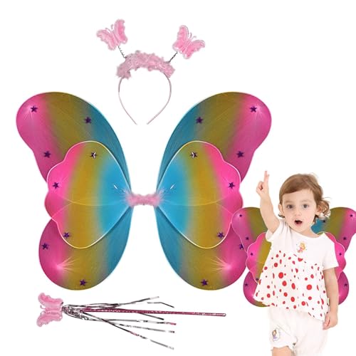 Générique Fairy Wings, Butterfly Hair Hoop, niedlicher Wandkostüm, Zubehör, Dress-Up, Set für Kleinkinder, Kinder, Cosplay, Festival, vielseitig, Ink, Blau, 45 x 35 cm Générique Fairy Wings, Butterfly Hair Hoop, niedlicher Wandkostüm, Zubehör, Dress-Up, Set für Kleinkinder, Kinder, Cosplay, Festival, vielseitig, Ink, Blau, 45 x 35 cm von Générique
