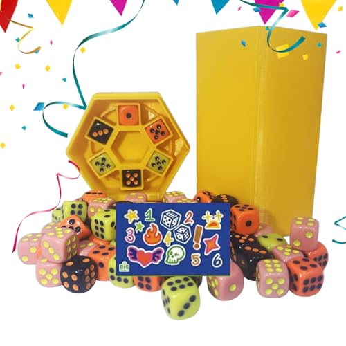 Générique Family Dice Games, Toss Dice Game, Fun Indoor Activity Set for Classroom, Travel, Entertainment, Party, Picknick, Camping, Schule, 5,99 x 5,98 cm, Blau und Gelb bunt Générique Family Dice Games, Toss Dice Game, Fun Indoor Activity Set for Classroom, Travel, Entertainment, Party, Picknick, Camping, Schule, 5,99 x 5,98 cm, Blau und Gelb bunt von Générique