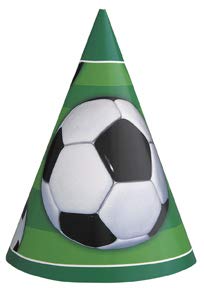Generique - Fanartikel Fussball-Partyhüte 8 Stück grün-schwarz-Weiss von Generique -