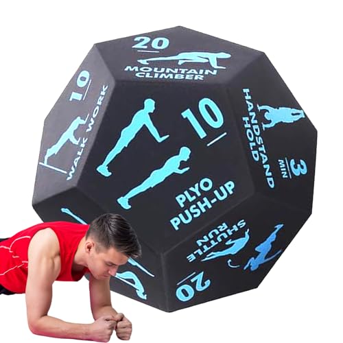 Générique Fitness Dice Game, Group Workout Tool, Übungshilfe, kompaktes leichtes Design, robustes Schaumstoffmaterial, ideal für Home Fitness oder Teambuilding von Générique