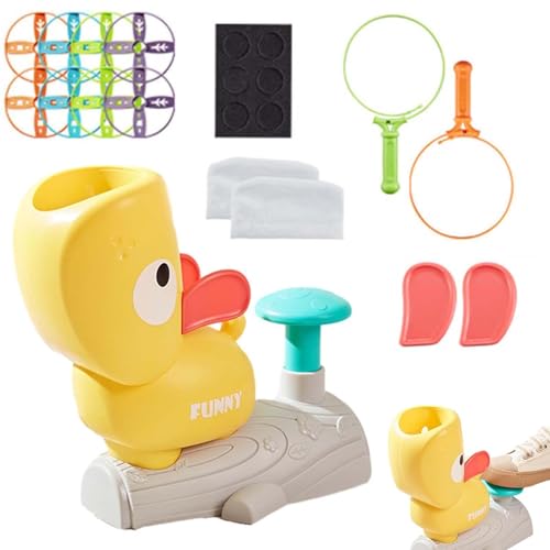 Générique Flying Disc Launcher – Drehbares Popup-Spielzeug | Interaktives Spielzeug für Katzen mit buntem, drehbarem Untertasse, tragbarer Scheibenwerfer für Unterhaltung zu Hause und im Garten. von Générique