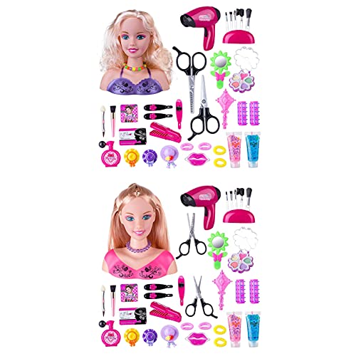 Générique Frisierpuppen-Set für – Princess Doll Makeupthing mit Kosmetik | 35-teiliges Styling Head Toy für Frauen, Mädchen von Générique