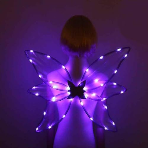 Générique Funkelnde Feenflügel, mit 6 Flügeln – Feenkostüm für Halloween, Cosplay, Urlaubsparty, Halloween-Flügel mit Lichtern für Mädchen und Frauen Générique Funkelnde Feenflügel, mit 6 Flügeln – Feenkostüm für Halloween, Cosplay, Urlaubsparty, Halloween-Flügel mit Lichtern für Mädchen und Frauen von Générique