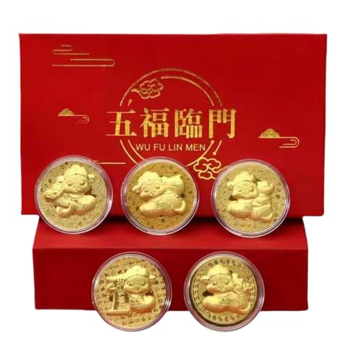 Générique Gedenkmünze, Feng Shui-Festival, Snake Pattern Gold, Snake Coin Keepsake, chinesische Snake Coin, Spring Festival Gift, Gedenkfeier, Snake Year, dekorative Schlangen-Ecke von Générique