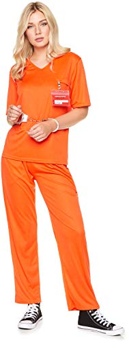 Generique - Gefangenen-Damenkostüm Sträfling orange - S von karnivalcostumes