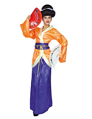 Generique - Geisha-Damenkostüm für Fasching kulturelle-Verkleidung violett-orange - L / XL Generique - Geisha-Damenkostüm für Fasching kulturelle-Verkleidung violett-orange - L / XL von Generique -