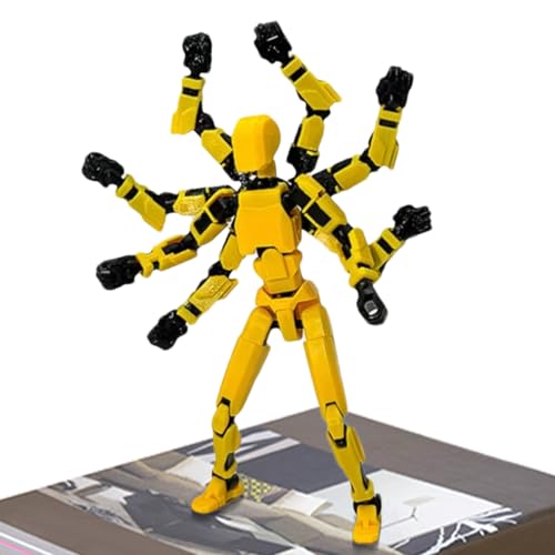 Générique Gelenkfigur T13 – Zusammenbau fertig, 3D-gedruckte Figur mit Waffen | Gelenkfiguren Titan 13 | Stick Titan Robo 13 13 für Figurenliebhaber von Générique