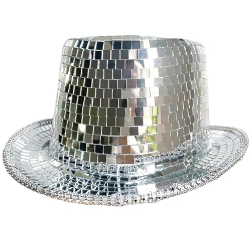 Générique Glitzernder Hut, Disco-Hut – Disco Dress Up Hut | Uni Kostüm Party Zubehör Mode Spiegel Pailletten für Erwachsene Männer Frauen Nachtanz Générique Glitzernder Hut, Disco-Hut – Disco Dress Up Hut | Uni Kostüm Party Zubehör Mode Spiegel Pailletten für Erwachsene Männer Frauen Nachtanz von Générique