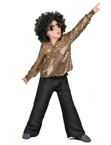 DEGUISE TOI Goldenes Disco-Kostüm mit Pailletten für Jungen - Schwarz von DEGUISE TOI