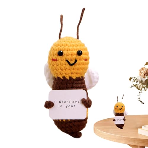 Générique Häkeln lächelnd, gestrickt | Dekorative Figur zur emotionalen Unterstützung mit Karte | Strickdekoration mit positiven Tieren für Zuhause, Schule, Erreichen eines Générique Häkeln lächelnd, gestrickt | Dekorative Figur zur emotionalen Unterstützung mit Karte | Strickdekoration mit positiven Tieren für Zuhause, Schule, Erreichen eines von Générique