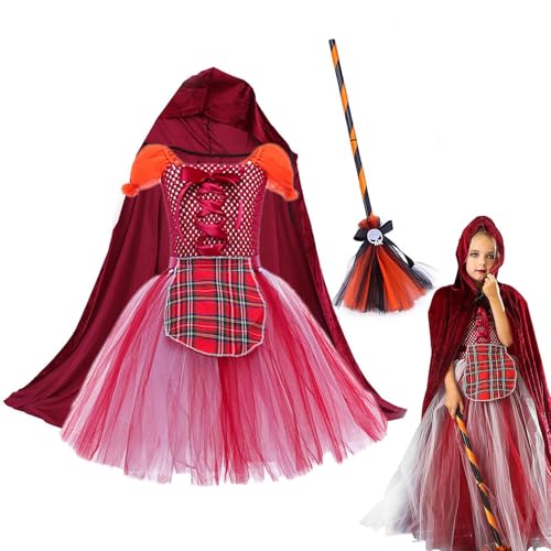 Générique Halloween Hexenkostüm für Mädchen Girls-witch-outfit für Hexenmagier | Halloween Hexenkleid Süße Halloween Cosplay Outfits kreativ Générique Halloween Hexenkostüm für Mädchen Girls-witch-outfit für Hexenmagier | Halloween Hexenkleid Süße Halloween Cosplay Outfits kreativ von Générique