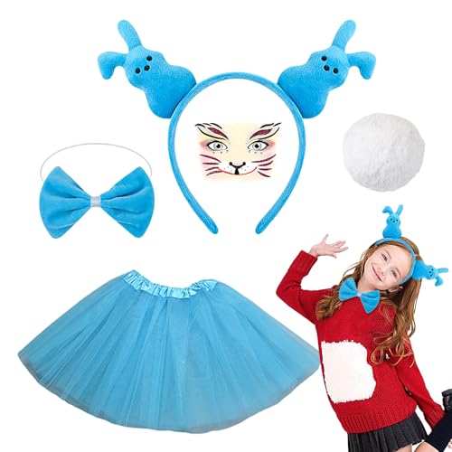 Générique Halloween- -Kostüm-Set, Hasenkleid Set | Bunte Cosplay-Outfits – Lustige Funktionen, Zubehör-Outfits für Ostern, Geburtstag, Weihnachten Générique Halloween- -Kostüm-Set, Hasenkleid Set | Bunte Cosplay-Outfits – Lustige Funktionen, Zubehör-Outfits für Ostern, Geburtstag, Weihnachten von Générique