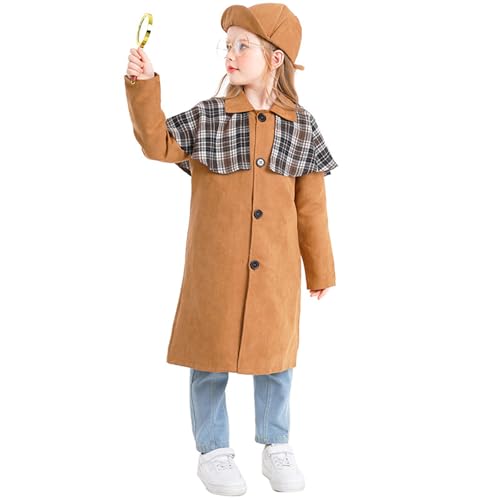 Générique Halloween-Kostüm für Kinder, Detektiv, Cosplay, für Kostümpartys, Rollenspiele, Märchen und Shows, mit Zubehör, Verkleidung für Kinder, Halloween Générique Halloween-Kostüm für Kinder, Detektiv, Cosplay, für Kostümpartys, Rollenspiele, Märchen und Shows, mit Zubehör, Verkleidung für Kinder, Halloween von Générique
