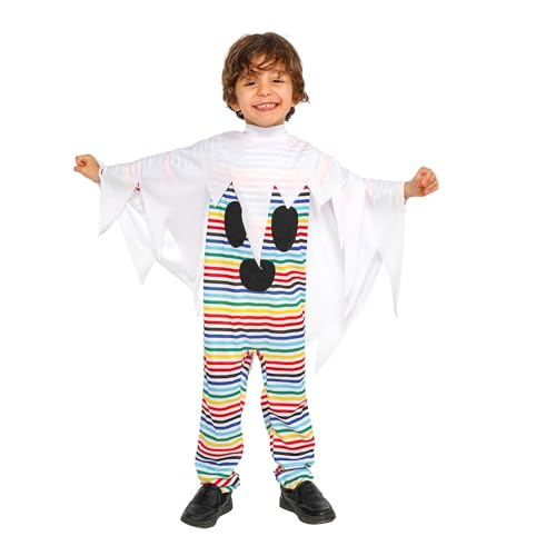 Générique Halloween-Kostüm für Kinder, Geist, Cosplay, für Rollenspiel, Kindergarten, Show und Kostümparty, mit farbigem Umhang für 3 bis 13 Jahre, Verkleidung für Kinder, Halloween, T479 von Générique