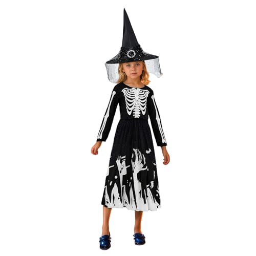 Générique Halloween-Kostüm für Kinder, Gothic-Kleid, Skelett, phosphoreszierend, für Party, Alltag, Kostüm, Mittelalter für 3 bis 11 Jahre, Verkleidung für Kinder, Halloween, T605 Générique Halloween-Kostüm für Kinder, Gothic-Kleid, Skelett, phosphoreszierend, für Party, Alltag, Kostüm, Mittelalter für 3 bis 11 Jahre, Verkleidung für Kinder, Halloween, T605 von Générique