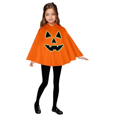 Générique Halloween-Kostüm für Kinder, Set Kürbis, Umhang und Hut, phosphoreszierend, für Party, Verkleidung, Schule und Show, Halloween-Kostüm, Kinder, T391 Générique Halloween-Kostüm für Kinder, Set Kürbis, Umhang und Hut, phosphoreszierend, für Party, Verkleidung, Schule und Show, Halloween-Kostüm, Kinder, T391 von Générique