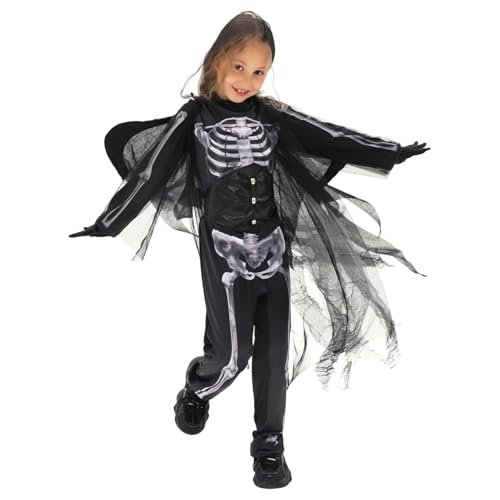 Générique Halloween-Kostüm für Kinder, Skelett, Engel, Cosplay, für Kostümpartys, Kindergarten und Rollenspiel, für 3 bis 15 Jahre, Verkleidung für Kinder, Halloween, T498 Générique Halloween-Kostüm für Kinder, Skelett, Engel, Cosplay, für Kostümpartys, Kindergarten und Rollenspiel, für 3 bis 15 Jahre, Verkleidung für Kinder, Halloween, T498 von Générique