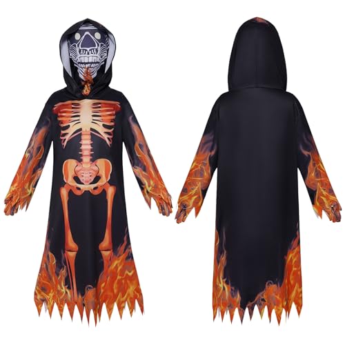 Générique Halloween-Kostüm für Kinder, Umhang, Sensenmann, für Cosplay, Rollenspiel, Show und Party, Kostüm, für 3 bis 12 Jahre, Halloween-Kostüm, Kinder, T430 Générique Halloween-Kostüm für Kinder, Umhang, Sensenmann, für Cosplay, Rollenspiel, Show und Party, Kostüm, für 3 bis 12 Jahre, Halloween-Kostüm, Kinder, T430 von Générique