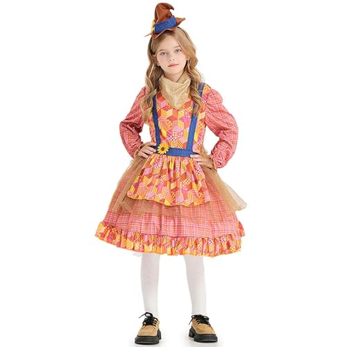 Générique Halloween-Kostüm für Kinder, Vogelscheuche, für Party, Kostüm, Cosplay und Show, elegant, Verkleidung für Kinder, Halloween, T522 Générique Halloween-Kostüm für Kinder, Vogelscheuche, für Party, Kostüm, Cosplay und Show, elegant, Verkleidung für Kinder, Halloween, T522 von Générique