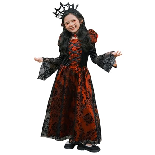 Générique Halloween-Kostüm für Kinder, langes Hexen-Kleid, für Kostümpartys und Shows, mit Umhang, Kostüm für Kinder, Halloween von Générique