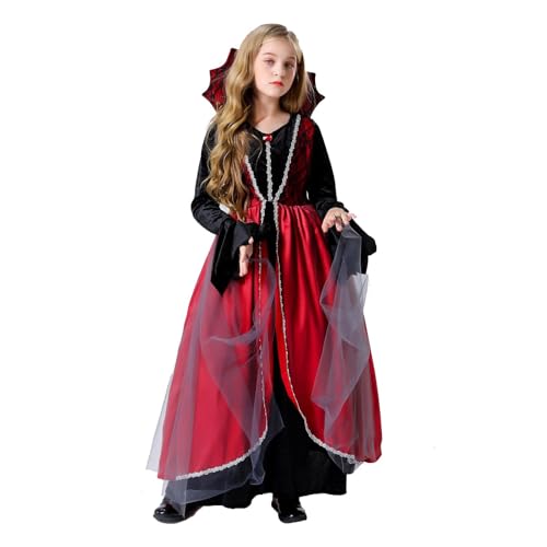 Générique Halloween-Kostüm für Mädchen, Cosplay, für Rollenspiel, Bühnenshow, Kostümparty, für 5 bis 12 Jahre, Halloween-Kostüm, Mädchen, T412 von Générique
