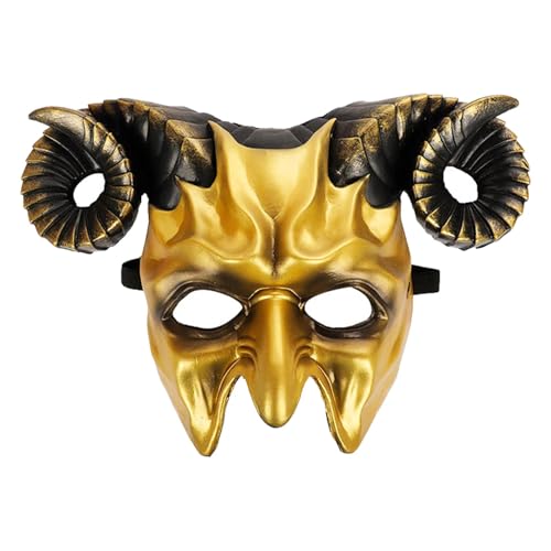 Générique Halloween-Maske, Horn, Tier-Kopfmaske, realistisch, Gesichtsmasken, Halloween, Karneval, Partys, Scary Tier, Halloween, Tier-Maske, Kostüm für Halloween Générique Halloween-Maske, Horn, Tier-Kopfmaske, realistisch, Gesichtsmasken, Halloween, Karneval, Partys, Scary Tier, Halloween, Tier-Maske, Kostüm für Halloween von Générique