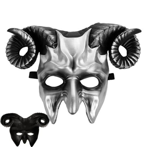 Générique Halloween-Maske, Horn, Tier-Kopfmaske, realistisch, Gesichtsmasken, Halloween, Karneval, Partys, Scary Tier, Halloween, Tier-Maske, Kostüm für Halloween Générique Halloween-Maske, Horn, Tier-Kopfmaske, realistisch, Gesichtsmasken, Halloween, Karneval, Partys, Scary Tier, Halloween, Tier-Maske, Kostüm für Halloween von Générique
