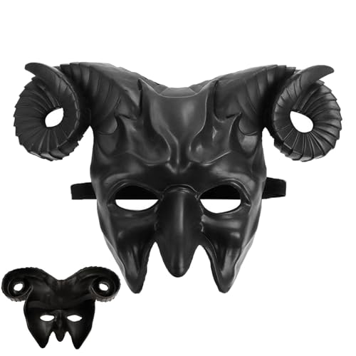 Générique Halloween-Maske, Horn, Tier-Kopfmaske, realistisch, Gesichtsmasken, Halloween, Karneval, Partys, Scary Tier, Halloween, Tier-Maske, Kostüm für Halloween Générique Halloween-Maske, Horn, Tier-Kopfmaske, realistisch, Gesichtsmasken, Halloween, Karneval, Partys, Scary Tier, Halloween, Tier-Maske, Kostüm für Halloween von Générique