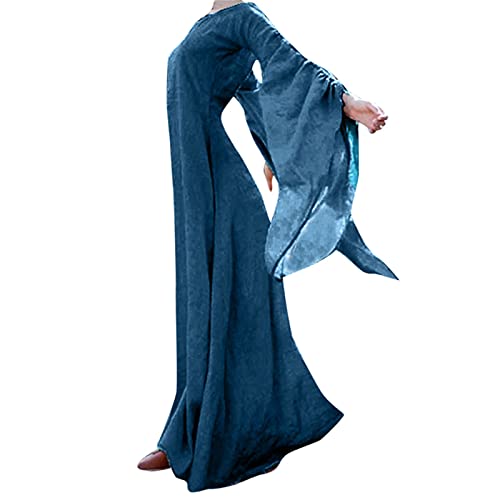 Générique Halloween Mittelalterliches Kleid Frauen Retro Maxi Kleid Gothic Viktorianisch Renaissance Cosplay Mittelalter Karneval Kostüm Langarm Halloween Kostüm Générique Halloween Mittelalterliches Kleid Frauen Retro Maxi Kleid Gothic Viktorianisch Renaissance Cosplay Mittelalter Karneval Kostüm Langarm Halloween Kostüm von Générique