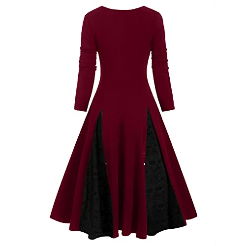 Générique Halloween Mittelalterliches Kleid für Damen Vintage Langes Kleid Gothic Viktorianisch Renaissance Cosplay Mittelalter Karneval Kostüm mit langen Ärmeln Halloween-Kostüme Générique Halloween Mittelalterliches Kleid für Damen Vintage Langes Kleid Gothic Viktorianisch Renaissance Cosplay Mittelalter Karneval Kostüm mit langen Ärmeln Halloween-Kostüme von Générique