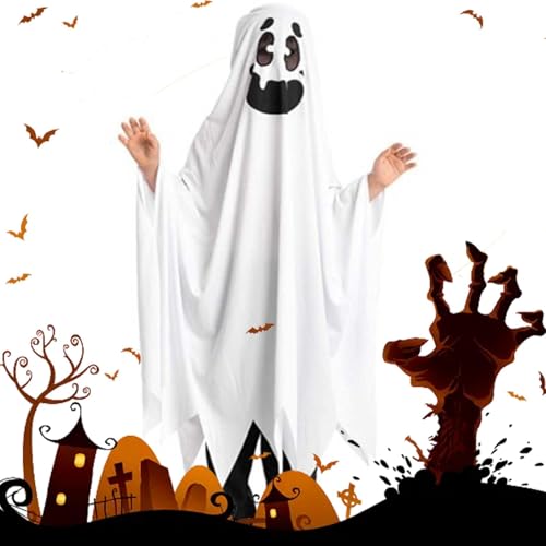 Générique Halloween-Umhang für Erwachsene, weißes Geisterkostüm, Halloween-Umhang, Lächeln, Cosplay | Vielseitiger weißer Umhang, Partykostüm für Foto-Requisiten, Rollenspiele Générique Halloween-Umhang für Erwachsene, weißes Geisterkostüm, Halloween-Umhang, Lächeln, Cosplay | Vielseitiger weißer Umhang, Partykostüm für Foto-Requisiten, Rollenspiele von Générique