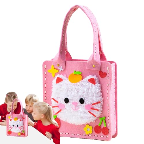 Générique Handmade Bag Set, Colorful Sewing Kit, 8.27 x 14.17 Zoll Portable Cartoon Felt Tote, Lightweight Yarn Craft Supplies, Fun Activity for Home, School, Daily Use Générique Handmade Bag Set, Colorful Sewing Kit, 8.27 x 14.17 Zoll Portable Cartoon Felt Tote, Lightweight Yarn Craft Supplies, Fun Activity for Home, School, Daily Use von Générique