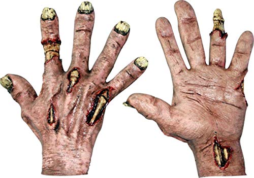 Generique - Handschuhe grusliger Zombie Halloween für Erwachsene aus Latex von Ghoulish Productions