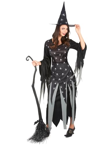 Generique - Hexen-Kostüm Damen Halloween Einheitsgröße (40) von DEGUISE TOI