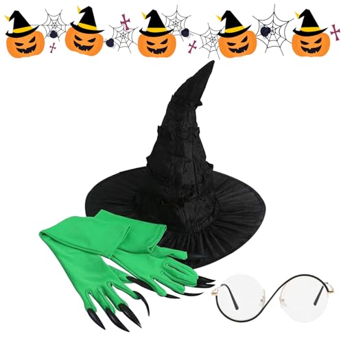 Générique Hexenkostüm, Hexenbrille Set, Zubehör, Spielzubehör für Mädchen, Kostüm, Party, Cosplay, Maskenabend Générique Hexenkostüm, Hexenbrille Set, Zubehör, Spielzubehör für Mädchen, Kostüm, Party, Cosplay, Maskenabend von Générique