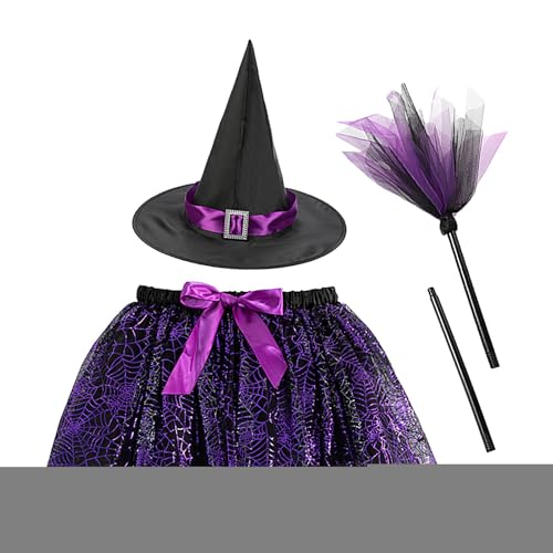Générique Hexenkostüm für Kleinkinder – Set Rock Halloween für Jugendliche | Hexenoutfit Mädchen Gothic Spinnennetz für Schule Ball Maskenball Karneval Party Générique Hexenkostüm für Kleinkinder – Set Rock Halloween für Jugendliche | Hexenoutfit Mädchen Gothic Spinnennetz für Schule Ball Maskenball Karneval Party von Générique