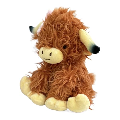 Générique Highland Cow Plüschtier – Hochland Cow gefüllt mit einem Bowknot-Plüschtier, schöne dekorative P, Plüschkuh aus Plüsch | aus bequemem Tier-Plüschtier Générique Highland Cow Plüschtier – Hochland Cow gefüllt mit einem Bowknot-Plüschtier, schöne dekorative P, Plüschkuh aus Plüsch | aus bequemem Tier-Plüschtier von Générique