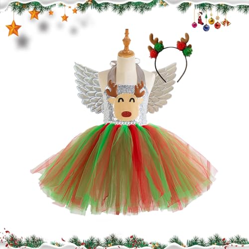 Générique Hirschkostüm für Mädchen, Rentier-Outfit | Tutu-Kleid, Hirschkostüm, Tüll-Kleid, Weihnachtskostüm mit Feenflügel-Stirnband, Partyoutfit Générique Hirschkostüm für Mädchen, Rentier-Outfit | Tutu-Kleid, Hirschkostüm, Tüll-Kleid, Weihnachtskostüm mit Feenflügel-Stirnband, Partyoutfit von Générique