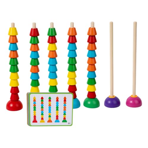 Générique Holzspielzeug, Lernspielzeug, Lernspielzeug, Lernspielzeug, Lernspielzeug, kognitives Lernspielzeug für Counting, Sorting und feine Motorskills, Kinder Alter 3, gemischte Farben Générique Holzspielzeug, Lernspielzeug, Lernspielzeug, Lernspielzeug, Lernspielzeug, kognitives Lernspielzeug für Counting, Sorting und feine Motorskills, Kinder Alter 3, gemischte Farben von Générique
