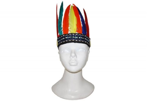 Generique - Indianer Kopfbedeckung mit Federn für Kinder - Bunt von Generique -