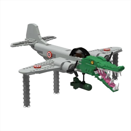 Générique Italian Brainrot Bausteine, Figuren zum Zusammenbauen, Figur Tung Tung Sahur, Konstruktionsspielzeug, Tralalero Tralala Sammelfigur (Bombardiro Crocodilo 32 cm) von Générique
